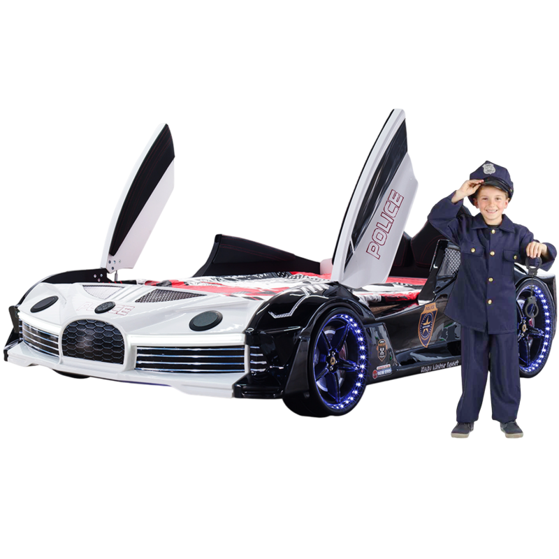 Police Race Double Car Bed